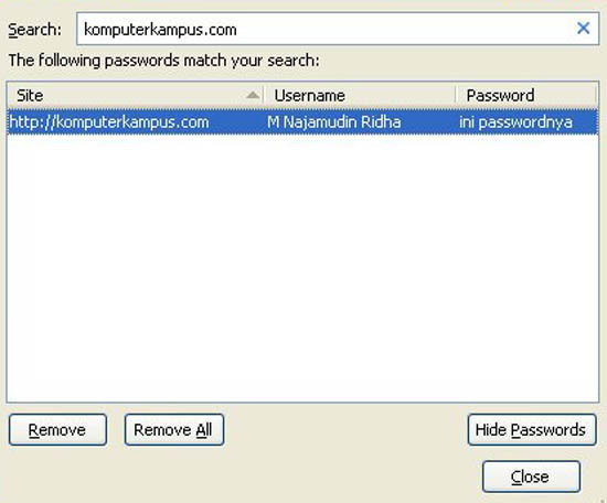 Tips Mengetahui Username dan Password Tersimpan di Firefox pada windows dan linux