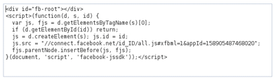 script / kode plugin facebook